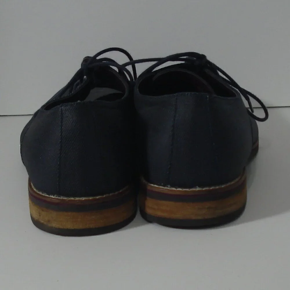 CALL IT SPRING Oxford Shoes Men's Size 12 Blue Almond Toe Textured Canvas